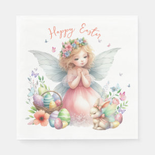 Servilleta De Papel Hada de Pascua de primavera en acuarela