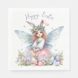 Servilleta De Papel Hada de Pascua de primavera en acuarela