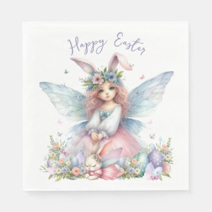 Servilleta De Papel Hada de Pascua de primavera en acuarela
