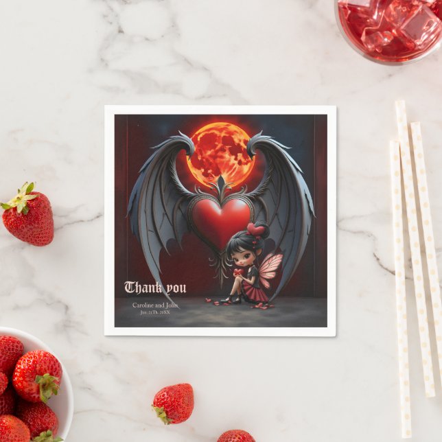 Servilleta De Papel Hada del Día de San Valentín de Luna de Sangre  (In situ)