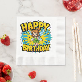 Servilleta De Papel Hada feliz cumpleaños