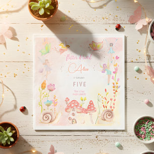 Servilleta De Papel Hadas de huerto acuarela cumpleaños