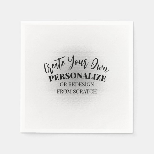 Servilleta De Papel Haga su propio Personalizado (Anverso)