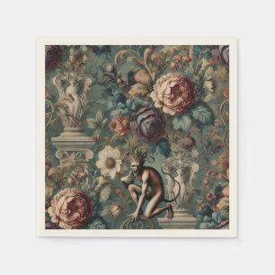 Servilleta De Papel Haga un reverso - Diseño floral gótico