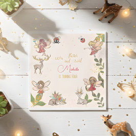 Servilleta De Papel Hagamos flauta y torrencial, cumpleaños de hadas