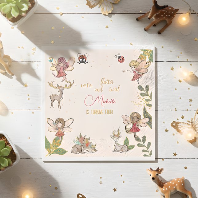 Servilleta De Papel Hagamos flauta y torrencial, cumpleaños de hadas (Subido por el creador)