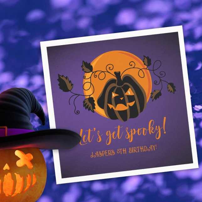 Servilleta De Papel Hagamos la fiesta de cumpleaños de Halloween con m (Subido por el creador)