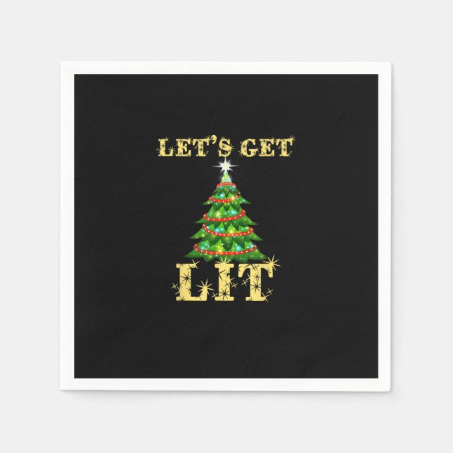 Servilleta De Papel Hagamos Navidades divertidos que se beban un poco (Anverso)