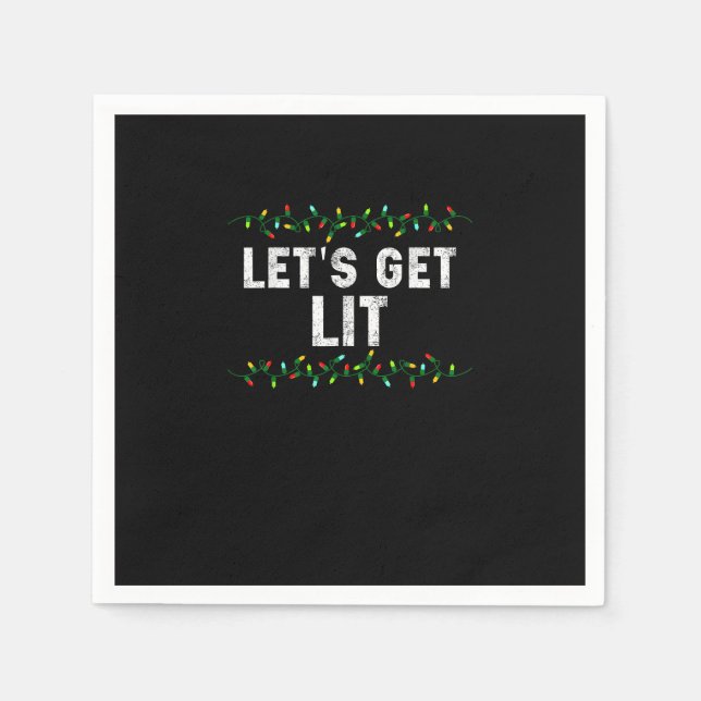 Servilleta De Papel Hagamos que los Navidades de las luces graciosas d (Anverso)