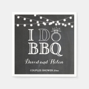 Servilleta De Papel Hago BBQ Chalkboard Boda Engagment Napkin