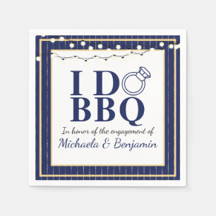 Servilleta De Papel Hago BBQ Engagement Party Parejas Duchas Napkins