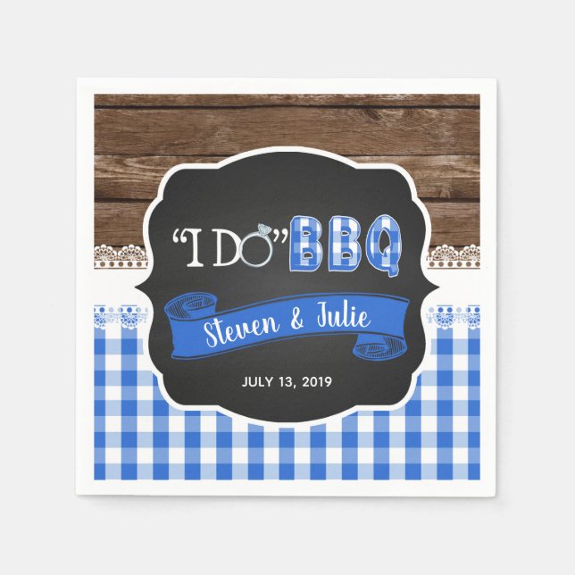 Servilleta De Papel Hago BBQ Napkin - Azul (Anverso)