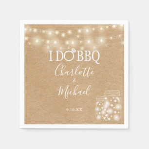 Servilleta De Papel Hago BBQ Rustic Kraft Mason Engagement Napkins