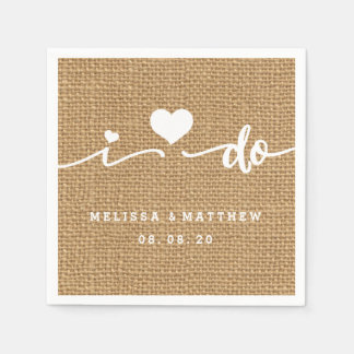 Servilleta De Papel Hago Burlap Rústico Papel Boda