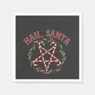 Servilleta De Papel Hail Satan Navidades Krampus Xmas Devil Candy