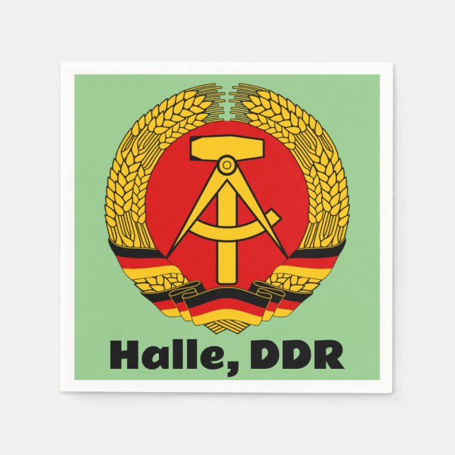 Servilleta De Papel Halle, República Democrática Alemana - RDA (Anverso)