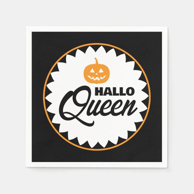 Servilleta De Papel Hallo Queen Halloween Party  (Anverso)
