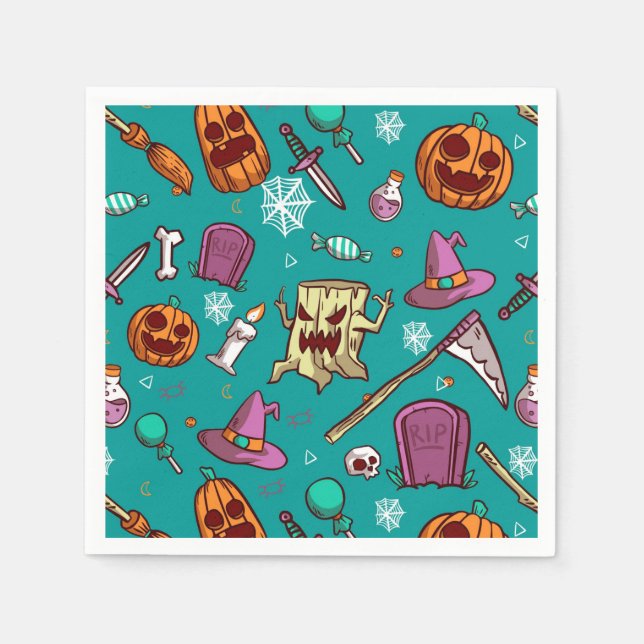 Servilleta De Papel Halloween (Anverso)