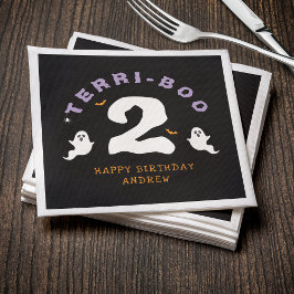 Servilleta De Papel Halloween 2º cumpleaños Terri-Boo Twos Ghost Gótic