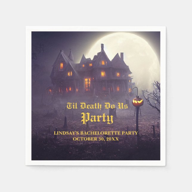 Servilleta De Papel Halloween Bachelorette Party (Anverso)