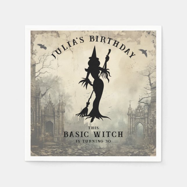 Servilleta De Papel Halloween Básico de Mujeres Modernas (Anverso)