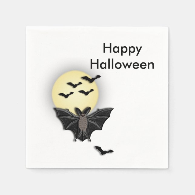 Servilleta De Papel Halloween Bat (Anverso)