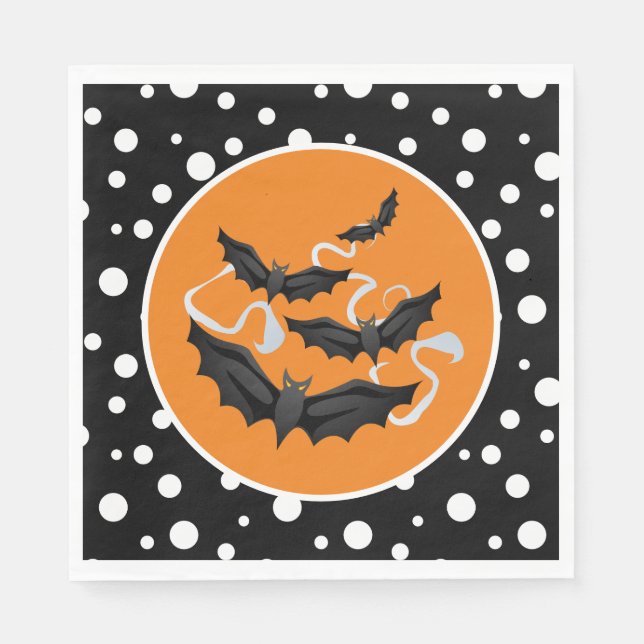 Servilleta De Papel Halloween Bats Paper Napkins (Anverso)