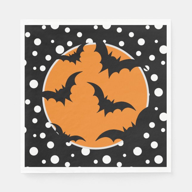 Servilleta De Papel Halloween Bats Paper Napkins (Anverso)