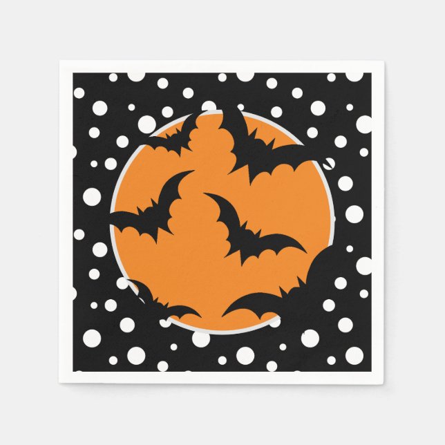 Servilleta De Papel Halloween Bats Paper Napkins (Anverso)