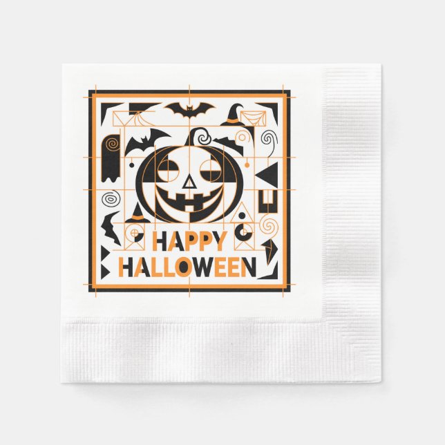 Servilleta De Papel Halloween Bauhaus Pumpkin (Anverso)