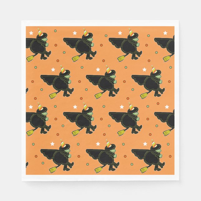 Servilleta De Papel Halloween Birthday Party (Anverso)