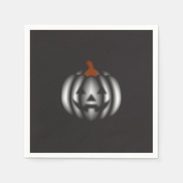Servilleta De Papel Halloween black pumpkin  (Anverso)