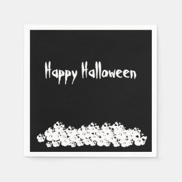 Servilleta De Papel Halloween blanco negro cráneo apilar papel persona