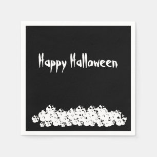 Servilleta De Papel Halloween blanco negro cráneo apilar papel persona