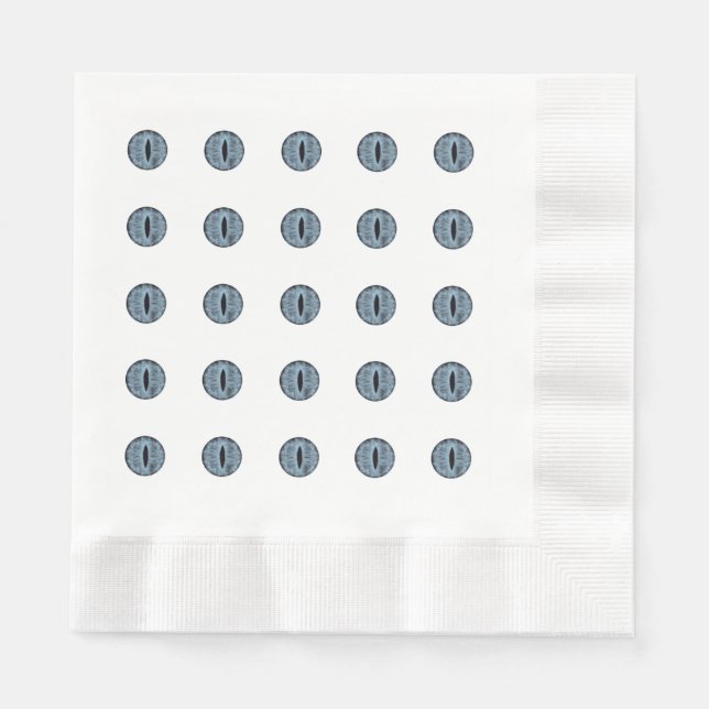 Servilleta De Papel Halloween Blue Polka Dot Eyes (Anverso)