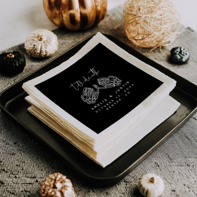 Servilleta De Papel Halloween Boda gótica Skeleton Manos del corazón (Subido por el creador)