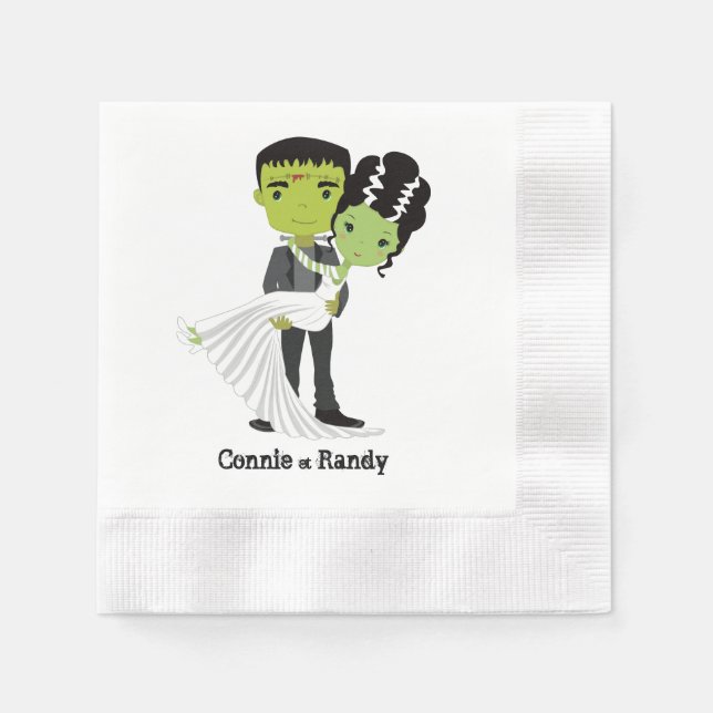 Servilleta De Papel Halloween Boda Napkin (Anverso)