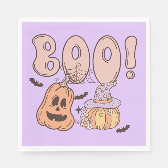 Servilleta De Papel Halloween Boo (Anverso)