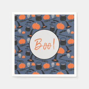 Servilleta De Papel Halloween Boo Broomstick de calabaza para brujas