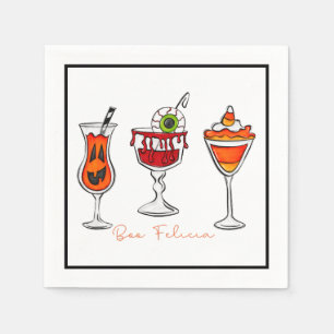 Servilleta De Papel Halloween Boo Felicia Funny Bebe Cóctel