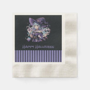Servilleta De Papel Halloween/Bruja/púrpura