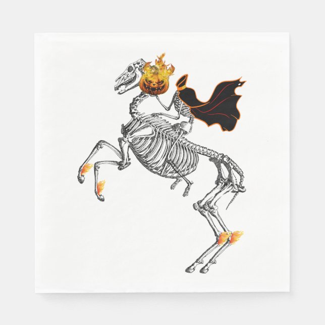 Servilleta De Papel Halloween Caballo sin Cabeza (Anverso)