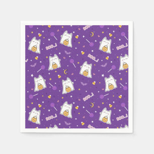Servilleta De Papel Halloween Cat Ghost Napkins
