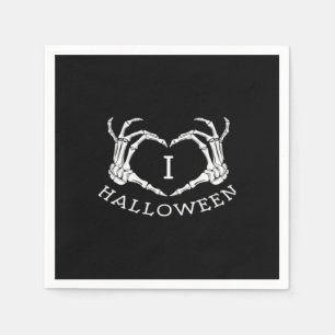Servilleta De Papel Halloween! Classic - Skeleton Hands Heart