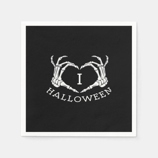 Servilleta De Papel Halloween! Classic - Skeleton Hands Heart (Anverso)