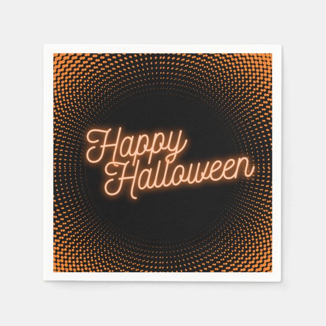 Servilleta De Papel Halloween con colores brillantes (Anverso)