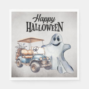 Servilleta De Papel Halloween con mucho tráfico de golf: Napkins de eq