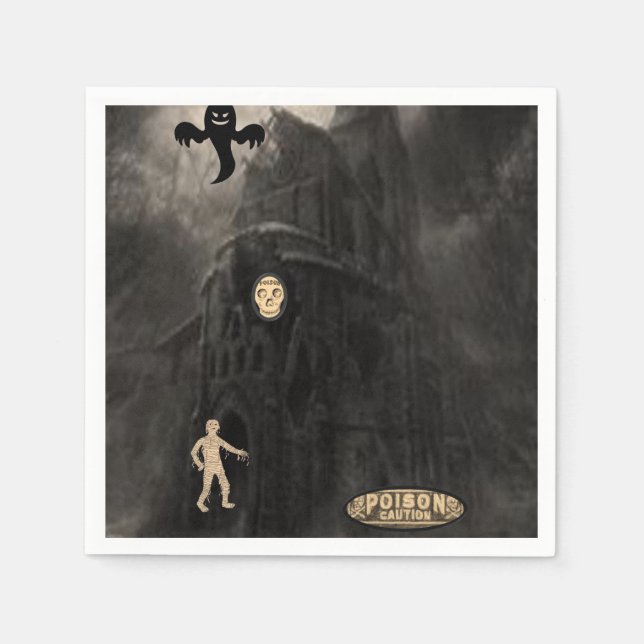 Servilleta De Papel Halloween con servilletas de papel (Anverso)