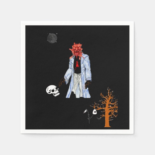 Servilleta De Papel Halloween con servilletas de papel (Anverso)