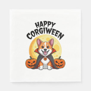 Servilleta De Papel Halloween Corgiween, Spooky Corgi Dog